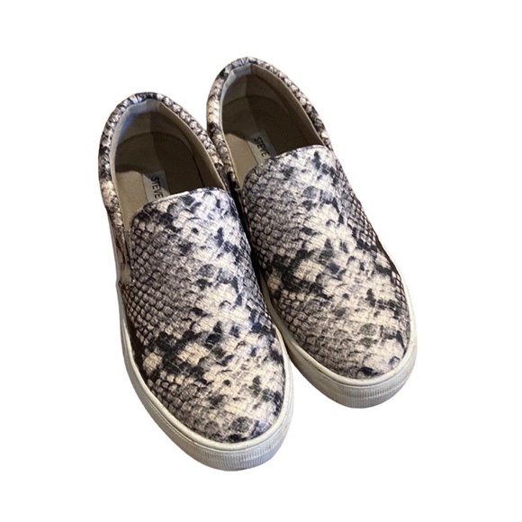 Steve Madden Gills Slip-On Sneaker Canvas Snake Print Size 7 - Picture 1 of 5